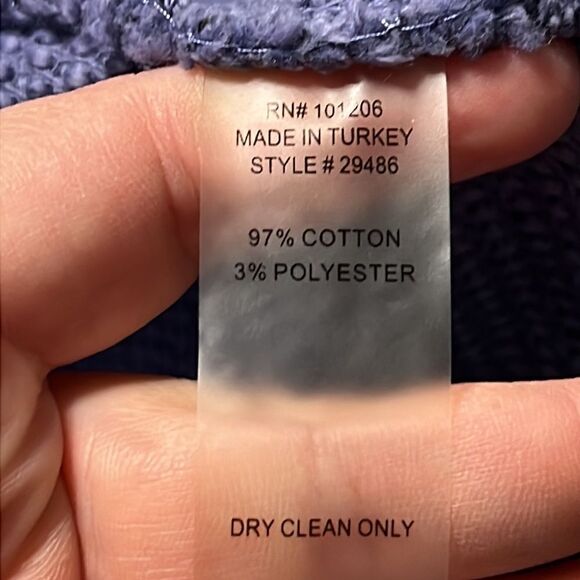 Soft Surroundings Cardigan Woman's Size Large Cotten Blend Knit Open Front - Picture 9 of 10